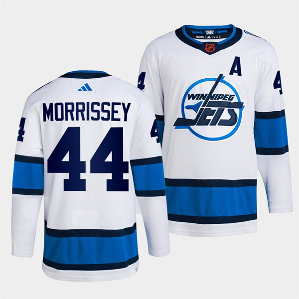Men's Winnipeg Jets #44 Josh Morrissey White 2022-23 Reverse Retro Jersey Men's Winnipeg Jets #44 Josh Morrissey White 2022-23 Reverse Retro Jersey